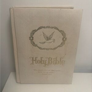1970s edition large print Holy Bible with Gold Accents